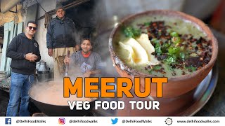 Best MEERUT Veg Food Tour I Kulhad Wali Muradabadi Dal amp Chole  Kanji Vada  Ramu Samosa  Bedmi [upl. by Evey5]