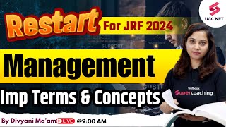 UGC NET 2024 Management Preparation  Important Terms amp Concepts  Divyani Maam [upl. by Eilata]