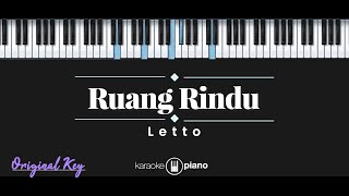 Ruang Rindu  Letto KARAOKE PIANO  ORIGINAL KEY [upl. by Einnahc]