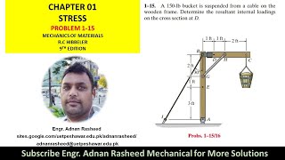 115 Stress  Internal Resultant  Loading Chapter 1 Mechanics of Materials by RC Hibbeler [upl. by Armington]