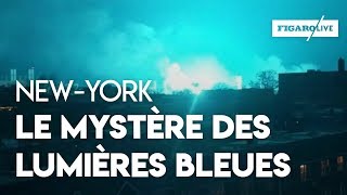 New York  de mystérieuses lumières bleues provoquent des rumeurs dextraterrestres [upl. by Oibirot461]