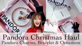 Christmas Pandora Haul  Pandora Bracelet Pandora Charms amp Pandora 2023 Ornament [upl. by Neahs]