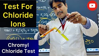 Chromyl Chloride Test  Salt Analysis Test For Chlorides CBSE Class 12 [upl. by Roosnam]