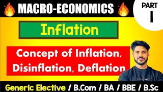 Concept of Inflation Disinflation and Deflation  Macroeconomics  GE BCom BA Bsc DU [upl. by Anaitsirhc]