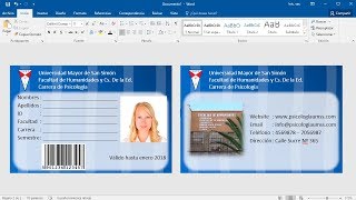 Cómo hacer un Carnet de identidad en Word [upl. by Maurits125]