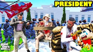 Franklin Become The Most Dangerous President In GTA 5  SHINCHAN and CHOP [upl. by Ettore]