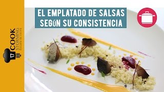 El emplatado de salsas según su consistencia  CookStorming [upl. by Christenson711]