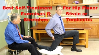 Hip Flexor StrainTendonitis Best Stretches Exercises amp SelfTreatment [upl. by Vittorio]