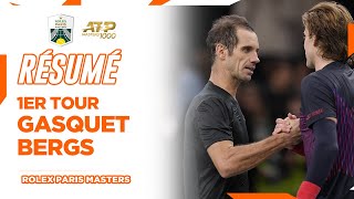 RÉSUMÉ Gasquet vs Bergs 1er tour  Rolex Paris Masters 2024 [upl. by Viscardi]