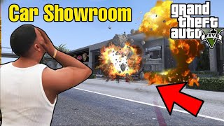 GTA 5 Franklins Car Showroom Explodes In Gta 5 GTA 5 Mods [upl. by Bellina]