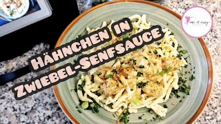 Himmlisch lecker  🐓 Hähnchen in 🧅ZwiebelSenfsauce  Thermomix  mixiteasy by Steffi ® [upl. by Nyrat]