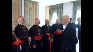 Incontro del Presidente Napolitano con i nuovi Cardinali italiani [upl. by Adeehsar]