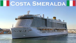 COSTA SMERALDA einlaufend in Civitavecchia  Das größte Schiff von Costa Crociere [upl. by Eniloj795]