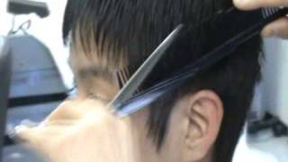 Shortlayered haircut for a young guyPart 1SWITCHSCISSORS [upl. by Sirraf]