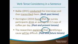 Verb Tense Consistency in a Sentence [upl. by Aicnelev]