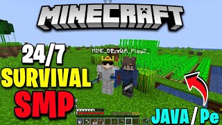 😍 MINECRAFT  247 SURVIVAL SMP  FOR JAVAPE  ALWAYS ONLINE 🔥 [upl. by Eycal]