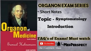 Symptomatology  Introduction  Organon [upl. by Sianna]