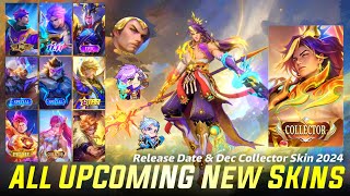 MOBILE LEGENDS ALL UPCOMING SKINS 2024  RELEASE DATE amp DECEMBER COLLECTOR SKIN 2024  ML LEAKS [upl. by Prinz]