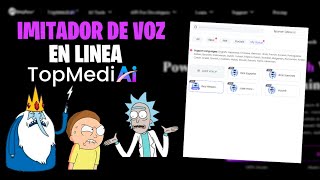 Como usar la voz de tu personaje Favorito  Cambia y clona cualquier Voz TopMediai 2023 EN LINEA [upl. by Acinorev748]