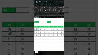 CÓMO hacer un CALENDARIO en EXCEL con Mes y Año de manera dinámica calendario excel shorts short [upl. by Lerud578]