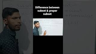 Difference between subset and proper subset shorts subset class11maths [upl. by Kernan216]