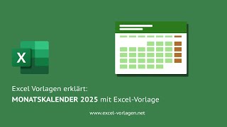 Kostenloser Monatskalender 2025 – Excel amp PDF zum Herunterladen 📆 [upl. by Aneerb825]