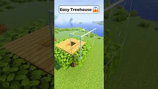 Minecraft Easy Treehouse😱 shorts [upl. by Rafe]