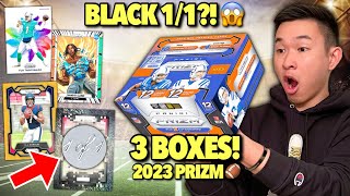 BLACK 11 PULL FROM THE NEW PRIZM 🏈 😱🔥 2023 Panini Prizm Football FOTL Hobby Box Review x3 [upl. by Migeon67]