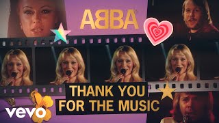 ABBA  Thank You For The Music Official Lyric Video [upl. by Mraz]