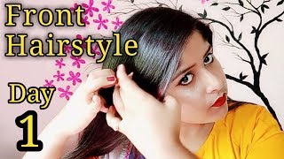 Simple Front Hairstyle for Everyday  Hairstyles for Girls  hairstyles for school  ItsmeJayeeta [upl. by Arezzini253]