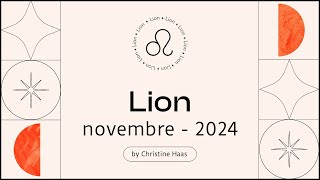 Horoscope Lion ♌️ Novembre 2024 🦉 par Christine Haas [upl. by Oeniri948]