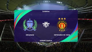 FC Dekadaha vs Espérance Tunis 15092024 CAF Champions League PES 2021 [upl. by Atalee]