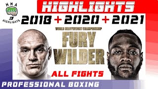 Tyson Fury vs Deontay Wilder All 3 Fights  Highlights [upl. by Litsyrk]