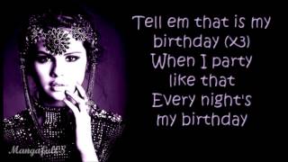 Selena Gomez  Birthday Lyrics [upl. by Buyse316]