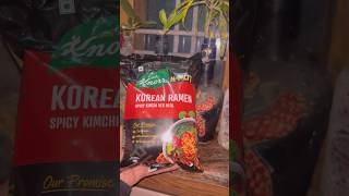 Knorr KPot spicy kimchi Ramen reviewshortstrendingytshortslikekoreanfoodsubscribelike [upl. by Anaer979]