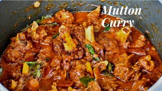 കേരള മട്ടൺ കറി  Spicy Tasty Kerala Mutton Curry  Eid Special Mutton Gravy  Ep965 [upl. by Rausch]