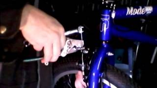 bicycle brake adjustment mongoose bmx bike [upl. by Llevron]