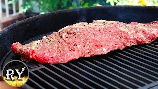 Wagyu Bavette Steak With Chimichurri Sauce Grilled On The Weber Kettle [upl. by Aicil]