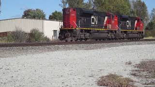 Railfanning Schererville Indiana 10152022 4  Just A Pair Of CN Locomotives [upl. by Inaluahek63]