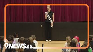 Miss America visits Colorado Springs elementary school [upl. by Eilloh]