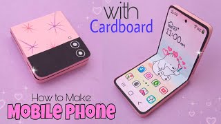 How to make Folding Mobile Phone with cardboard and paper DIY Paper Mobile Phone DIY Paper Craft [upl. by Eilsehc]