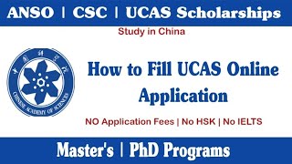 UCAS Online Application  ANSO  CSC  UCAS Scholarships 2025  How to apply [upl. by Yelrahs643]