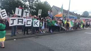 Irish football supporters came out in force to remember Jack Charlton [upl. by Aundrea]