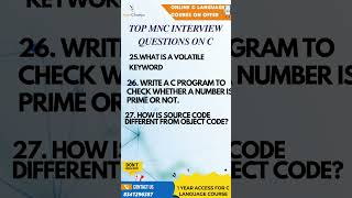 Top C Interview Questions part7  XpertChamps Insights skillstruct [upl. by Mandler483]