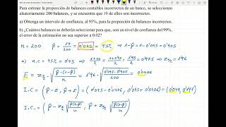 Intervalo de confianza para la proporción de una población Ejercicio resuelto [upl. by Sotos]