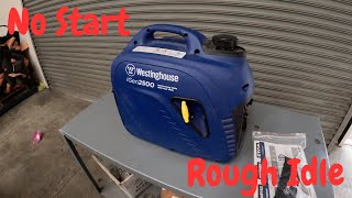 Westinghouse IGEN 2500 Generator No Start Then Surging at Idle Will it Run [upl. by Atazroglam]