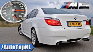 BMW M5 E60 50 V10  ACCELERATION TOP SPEED amp SOUND  AUTOBAHN POV by AutoTopNL [upl. by Jade]