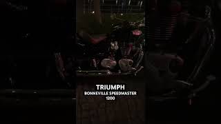 BONNEVILLE SPEEDMASTER 1200 Exhaust sound shorts triumph bike motovlog [upl. by Kamal531]