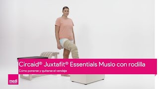 Cómo ponerse la media con velcro para linfedema Circaid Juxtafit Essentials legs muslo [upl. by Imar]