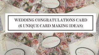 Wedding Congratulations Card 6 Unique Card Making Ideas [upl. by Mills]